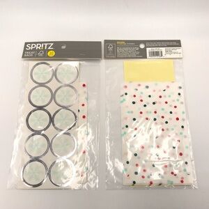 Lot of 2 Spritz Polka‎ Dots Treat Bags with Stickers 10 Count Each - NEW